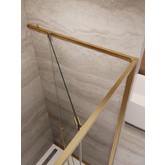 Душевая дверь Cezares Lux FS 1 100 см золото брашированное прозрачное стекло 