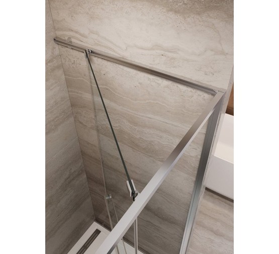 Душевая дверь Cezares Lux FS 11 110 см хром прозрачное стекло 