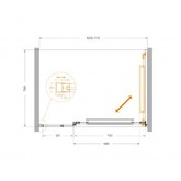 Душевая дверь Cezares Lux FS 11 110 см хром прозрачное стекло 