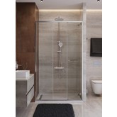 Душевая дверь Cezares Lux FS 11 110 см хром прозрачное стекло 