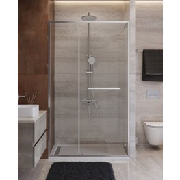 Душевая дверь Cezares Lux FS 11 120 см хром прозрачное стекло 