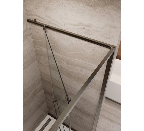 Душевая дверь Cezares Lux FS 11 120 см оружейная сталь прозрачное стекло 