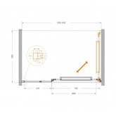 Душевая дверь Cezares Lux FS 11 120 см оружейная сталь прозрачное стекло 