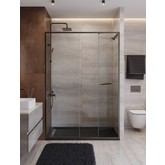 Душевая дверь Cezares Lux FS 11 120 см оружейная сталь прозрачное стекло 