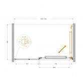 Душевая дверь Cezares Lux FS 11 130 см оружейная сталь прозрачное стекло 