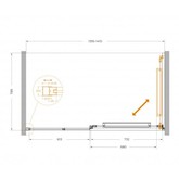 Душевая дверь Cezares Lux FS 11 140 см оружейная сталь прозрачное стекло 