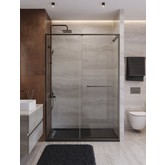 Душевая дверь Cezares Lux FS 11 140 см оружейная сталь прозрачное стекло 