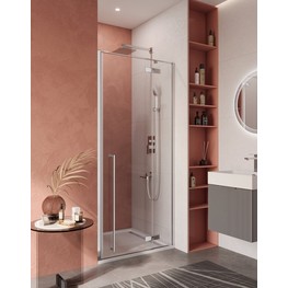 Душевая дверь Cezares Liner B 12 R 90 см правая хром прозрачное стекло 