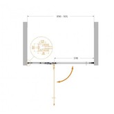 Душевая дверь Cezares Liner B 12 R 90 см правая хром прозрачное стекло 