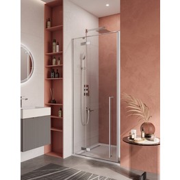 Душевая дверь Cezares Liner B 12 L 100 см левая хром прозрачное стекло 