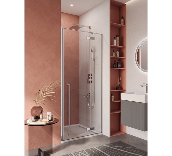 Душевая дверь Cezares Liner B 12 R 100 см правая хром прозрачное стекло 