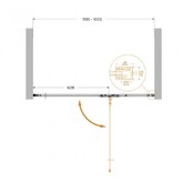 Душевая дверь Cezares Liner B 12 R 100 см правая хром прозрачное стекло