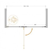 Душевая дверь Cezares Liner B 12 L 120 см левая хром прозрачное стекло