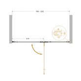 Душевая дверь Cezares Liner B 12 R 120 см правая хром прозрачное стекло 