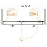 Душевая дверь Cezares Bellagio B 12 120 см черный матовый прозрачное стекло 