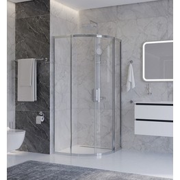 Душевой угол Cezares Plane R 2 900x900 хром прозрачное стекло