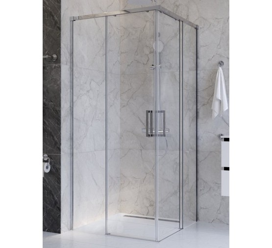 Душевой угол Cezares Plane A 2 900x900 хром прозрачное стекло