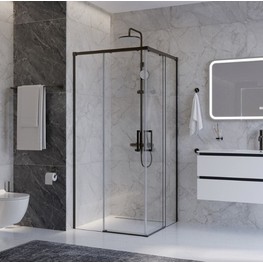 Душевой угол Cezares Plane A 2 1000x1000 оружейная сталь прозрачное стекло