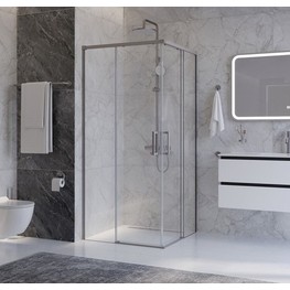 Душевой угол Cezares Plane A 2 1000x1000 сатин прозрачное стекло