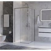Душевой угол Cezares Plane A 2 1000x1000 сатин прозрачное стекло