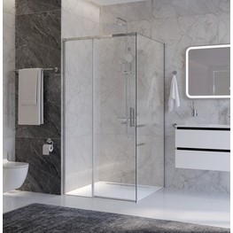 Душевой угол Cezares Plane A 1 1000x1000 хром прозрачное стекло