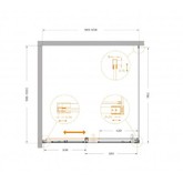 Душевой угол Cezares Plane A 1 1000x1000 хром прозрачное стекло