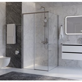 Душевой угол Cezares Plane A 1 1000x1000 сатин прозрачное стекло