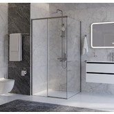 Душевой угол Cezares Plane A 1 1000x1000 сатин прозрачное стекло