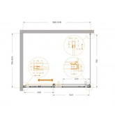 Душевой угол Cezares Plane AH 1 1000x800 хром прозрачное стекло