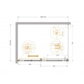 Душевой угол Cezares Plane AH 1 1100x800 хром прозрачное стекло