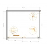 Душевой угол Cezares Plane AH 1 1200x1000 хром прозрачное стекло