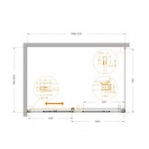 Душевой угол Cezares Plane AH 1 1200x800 хром прозрачное стекло