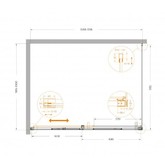 Душевой угол Cezares Plane AH 1 1300x1000 хром прозрачное стекло