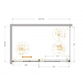 Душевой угол Cezares Plane AH 1 1300x800 оружейная сталь прозрачное стекло