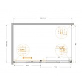 Душевой угол Cezares Plane AH 1 1400x900 сатин прозрачное стекло