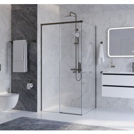 Душевой угол Cezares Plane AH 1 1500x1000 оружейная сталь прозрачное стекло