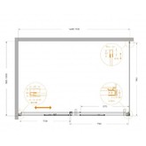 Душевой угол Cezares Plane AH 1 1500x1000 оружейная сталь прозрачное стекло