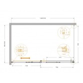 Душевой угол Cezares Plane AH 1 1500x900 хром прозрачное стекло