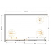 Душевой угол Cezares Plane AH 1 1600x1000 хром прозрачное стекло