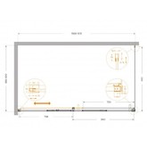 Душевой угол Cezares Plane AH 1 1600x900 хром прозрачное стекло