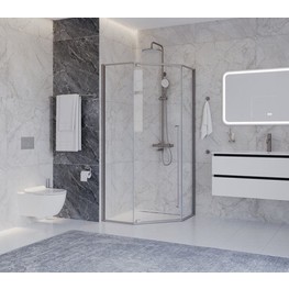 Душевой угол Cezares Plane P 1 900x900 хром прозрачное стекло