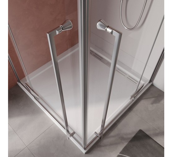 Душевой угол Cezares Liner A 2 900x900 хром прозрачное стекло