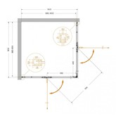 Душевой угол Cezares Liner A 2 900x900 хром прозрачное стекло