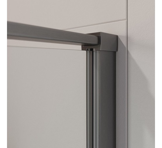 Душевой угол Cezares Liner A 2 900x900 оружейная сталь прозрачное стекло