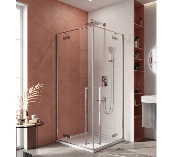 Душевой угол Cezares Liner A 2 1000x1000 хром прозрачное стекло