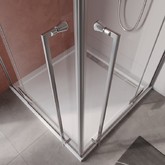 Душевой угол Cezares Liner A 2 1000x1000 хром прозрачное стекло