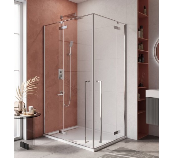 Душевой угол Cezares Liner AH 2 L 1200x900 левый хром прозрачное стекло