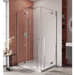 Душевой угол Cezares Liner AH 2 L 1200x900 левый хром прозрачное стекло