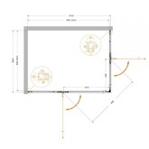 Душевой угол Cezares Liner AH 2 L 1200x900 левый хром прозрачное стекло