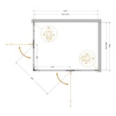 Душевой угол Cezares Liner AH 2 R 1200x900 правый хром прозрачное стекло